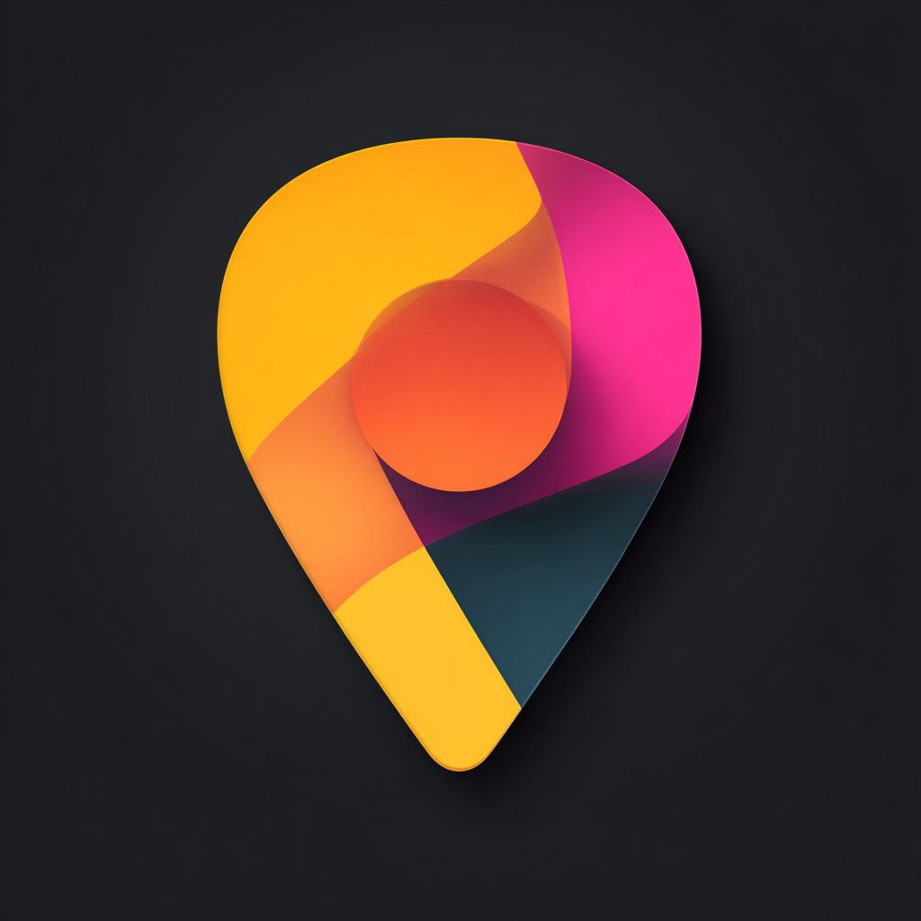 Location icon in Flat Design style