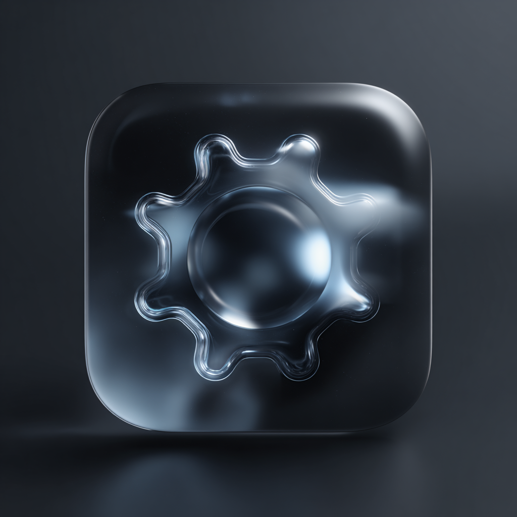 Settings icon in Glassmorphism style