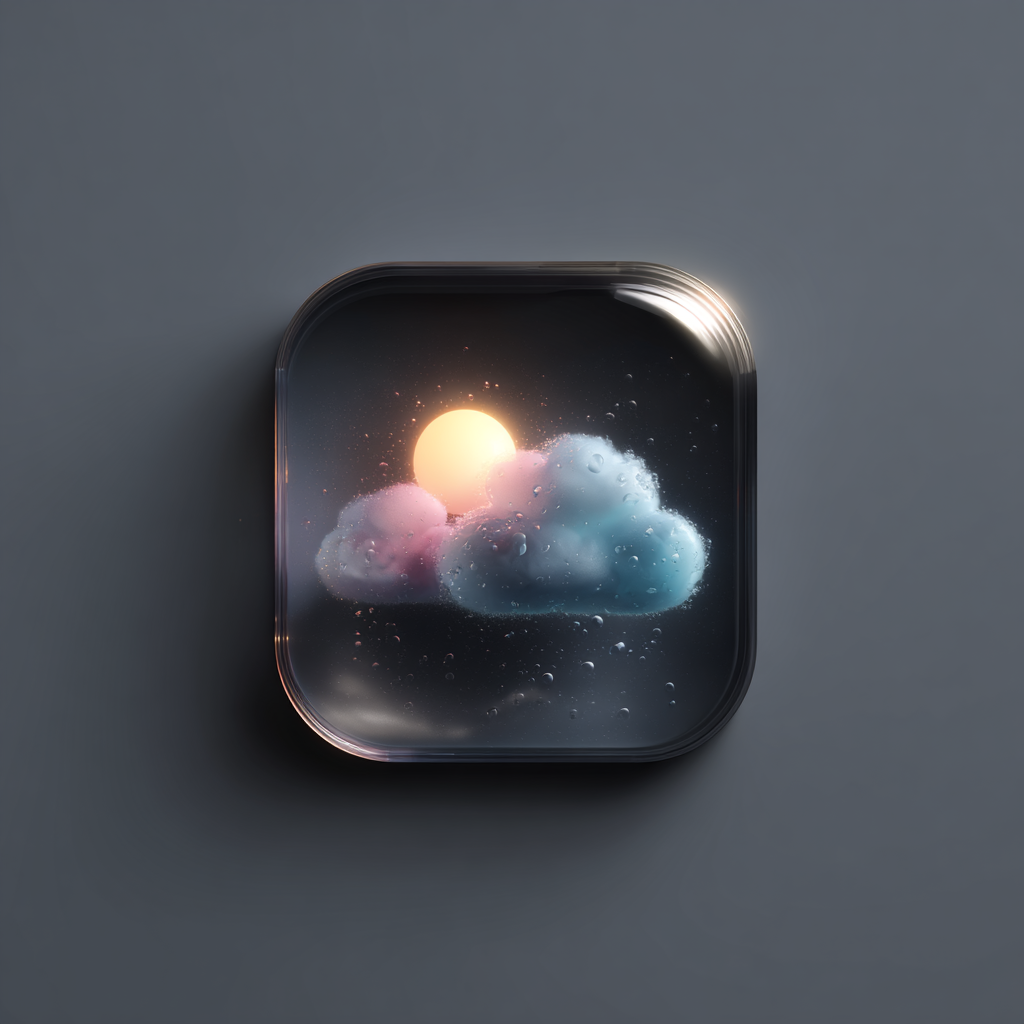 Weather icon in Glassmorphism style