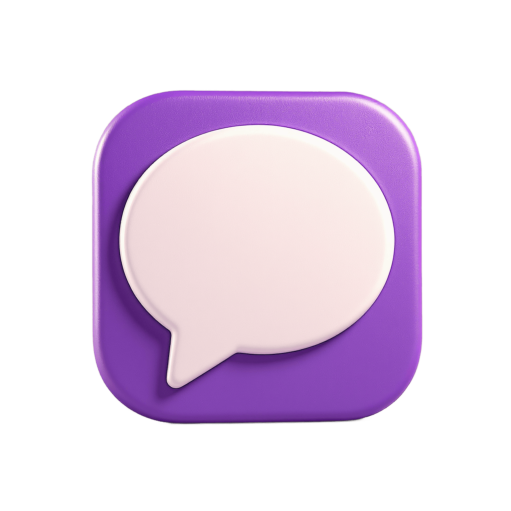 Realistic 3D app icon example